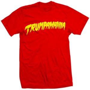 Trumpamania Trumpmania Txt R/Y Hulk Hogan Hulkamania Trump President Funny Shirt Menswear Top