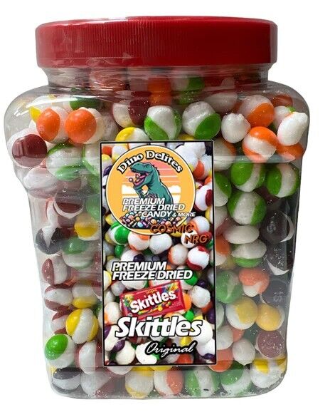 4 JARS FREEZE DRIED SKITTLEZ 54oz Original Crunchy Candy✫ WORK MEETINGS🦕BONUS🔥