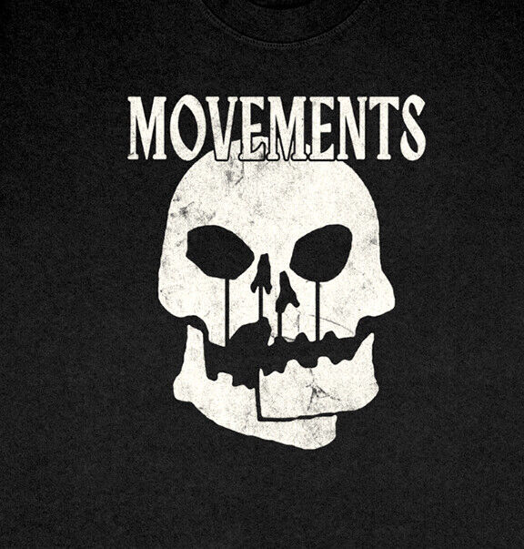 MOVEMENTS Skull Skeleton Bones Face Band Rock Music Shirt merch new die SHIRT