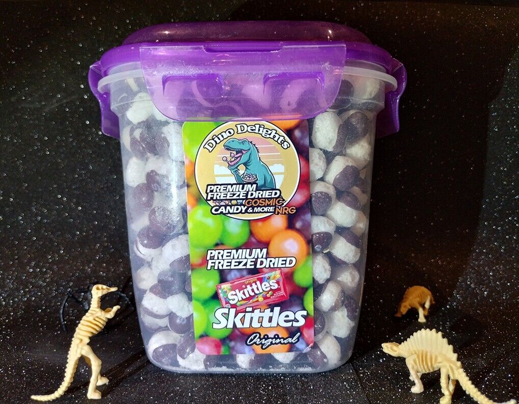 ❤FREEZE DRIED ALL ORANGE SKITTLEZ 100% ORANGE FLAVORED FAVORITE full Candy Jar