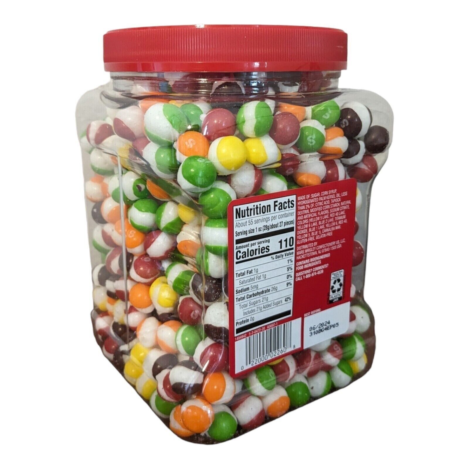 Freeze Dried PREMIUM BIG SKITTLEZ 54 Oz In Original Authentic Candy Jar Candies