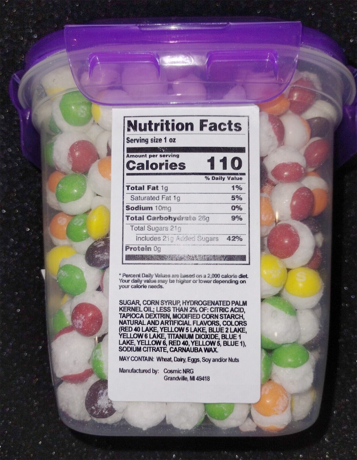 Freeze Dried SKITTLEZ SATISFACTION GUARANTEED! Returns accepted! Fresh 54oz Jar