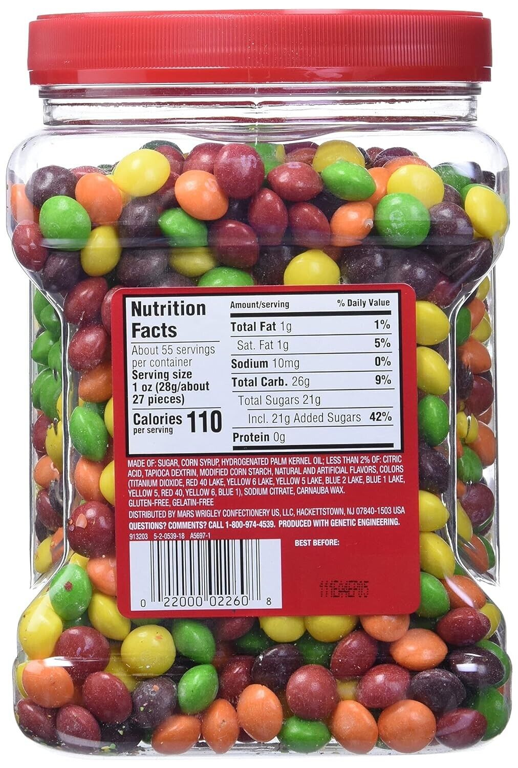 FOUR (4)🔥SKITTLEZ 54 oz Original Fruity Chewy Candy BULK candies HUGE container