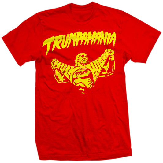 TRUMP VANCE RIPPING R/Y TRUMPAMANIA TRUMPMANIA HULK HOGAN HULKAMANIA WWF SHIRT