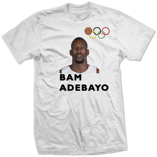 👍BAM ADEBAYO 2024 USA BASKETBALL Player Olympics Athlete Miami Florida SHIRT