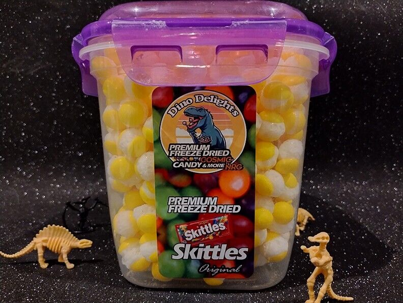 ❤FREEZE DRIED ALL ORANGE SKITTLEZ 100% ORANGE FLAVORED FAVORITE full Candy Jar