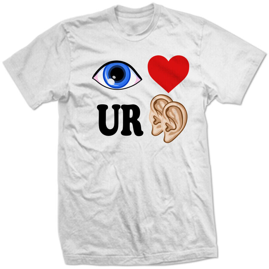 I HEART UR EARS Emojis Icons charades love your ears Pictures Biden Funny SHIRT