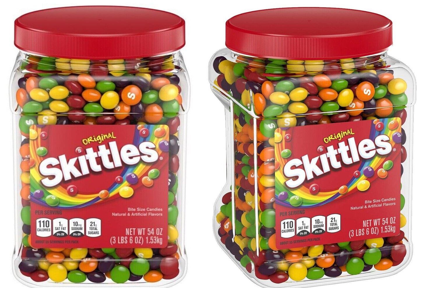 🔥TWO (2) 🔥SKITTLEZ Standard 54 oz Original Reg Fruit Chewy Candy Candies BONUS