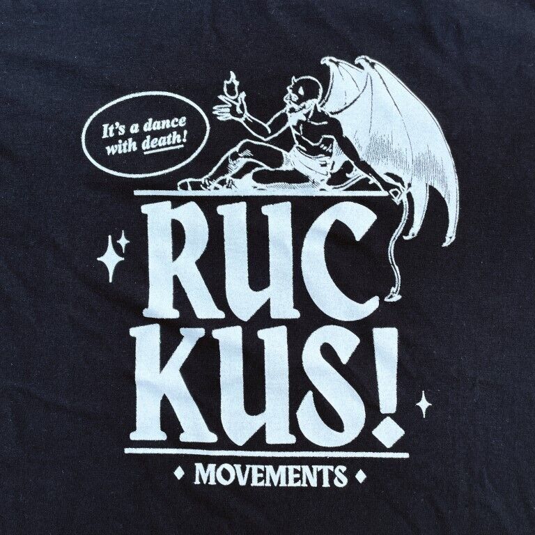 💀MOVEMENTS✌RUCKUS!  Cherry Thrill ☠It's a Dance With Death" Devil music SHIRT