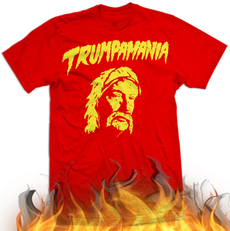 DONALD TRUMP FACE HULK Mustache TRUMPAMANIA TRUMPMANIA HOGAN HULKAMANIA SHIRT