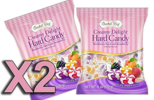 TWO BIG BAGS Creamy Delight Cream Hard Candy 6oz Lot 2 Cream Savers Bag Candies