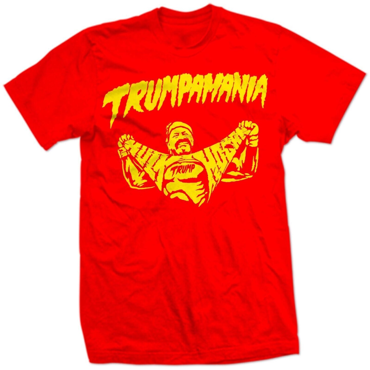 TRUMPAMANIA TRUMP FACE mustache TRUMPMANIA HULK HOGAN HULKAMANIA FUNNY NEW SHIRT