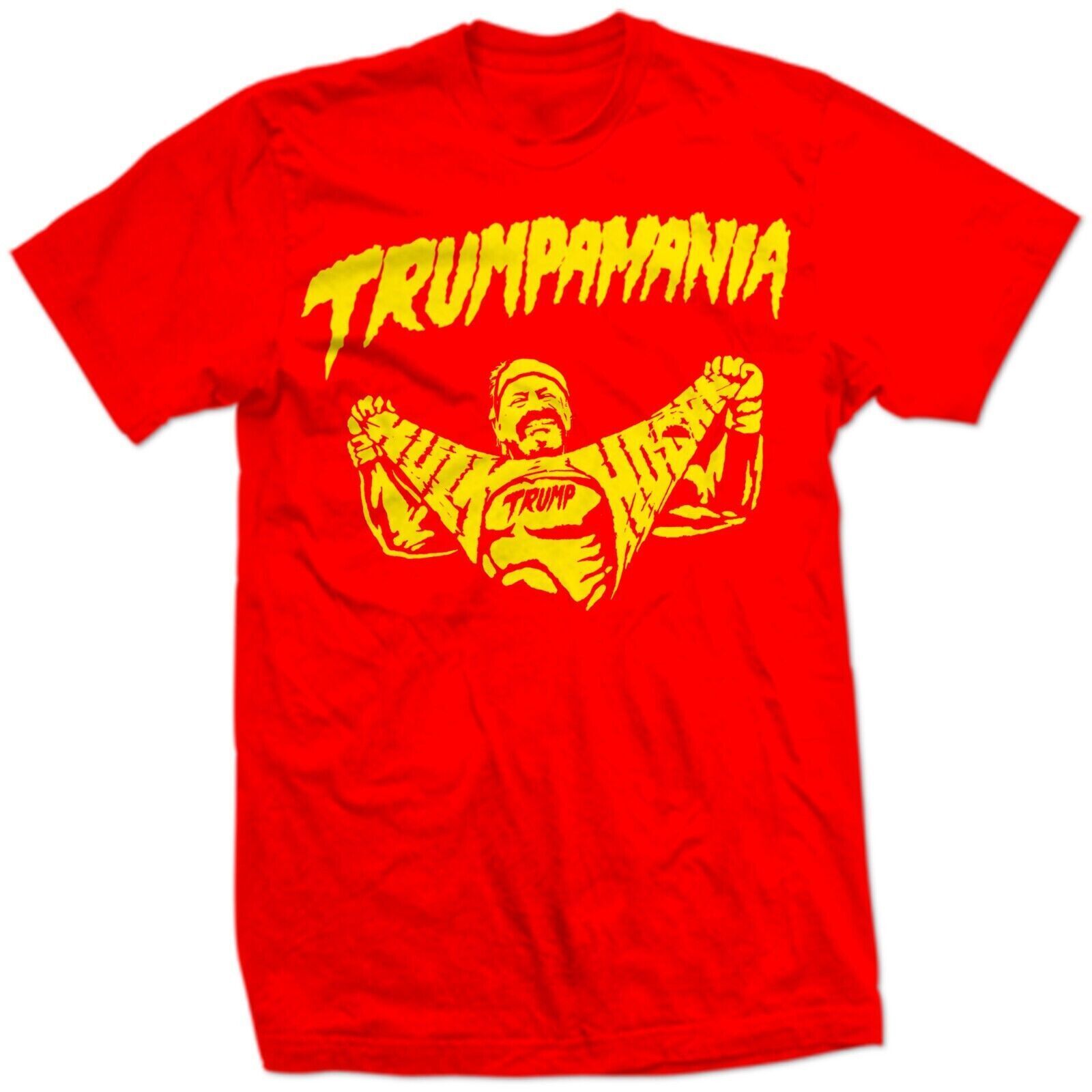 TRUMPAMANIA TRUMP FACE mustache TRUMPMANIA HULK HOGAN HULKAMANIA FUNNY NEW SHIRT