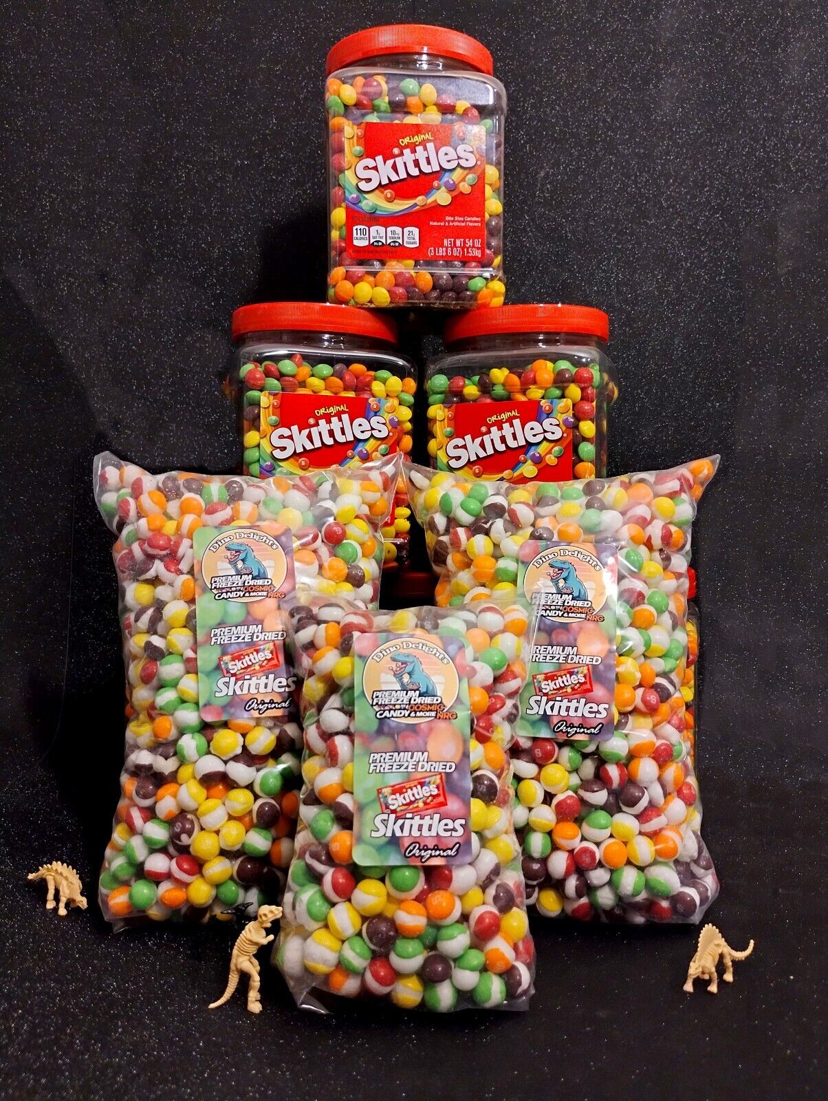 🦖Dino-Delites🦖ANY SIZE!✌FREEZE DRIED✌SKITTLEZ 2 4 8 10 12 16 20 24 oz 5 10 LBS