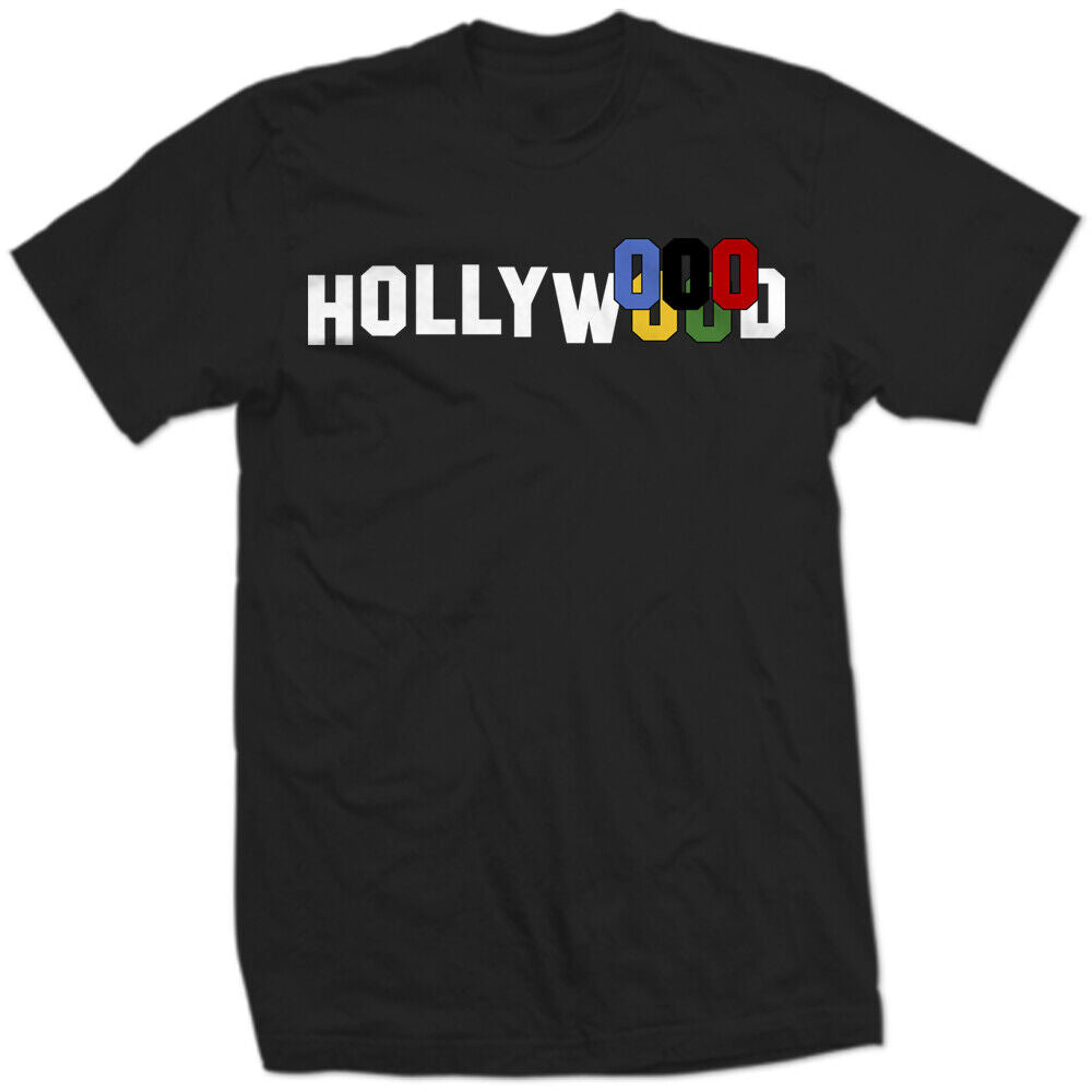 THE HOLLYWOOD SIGN LETTERS OLYMPIC RINGS USA Olympics CALIFORNIA new CA SHIRT