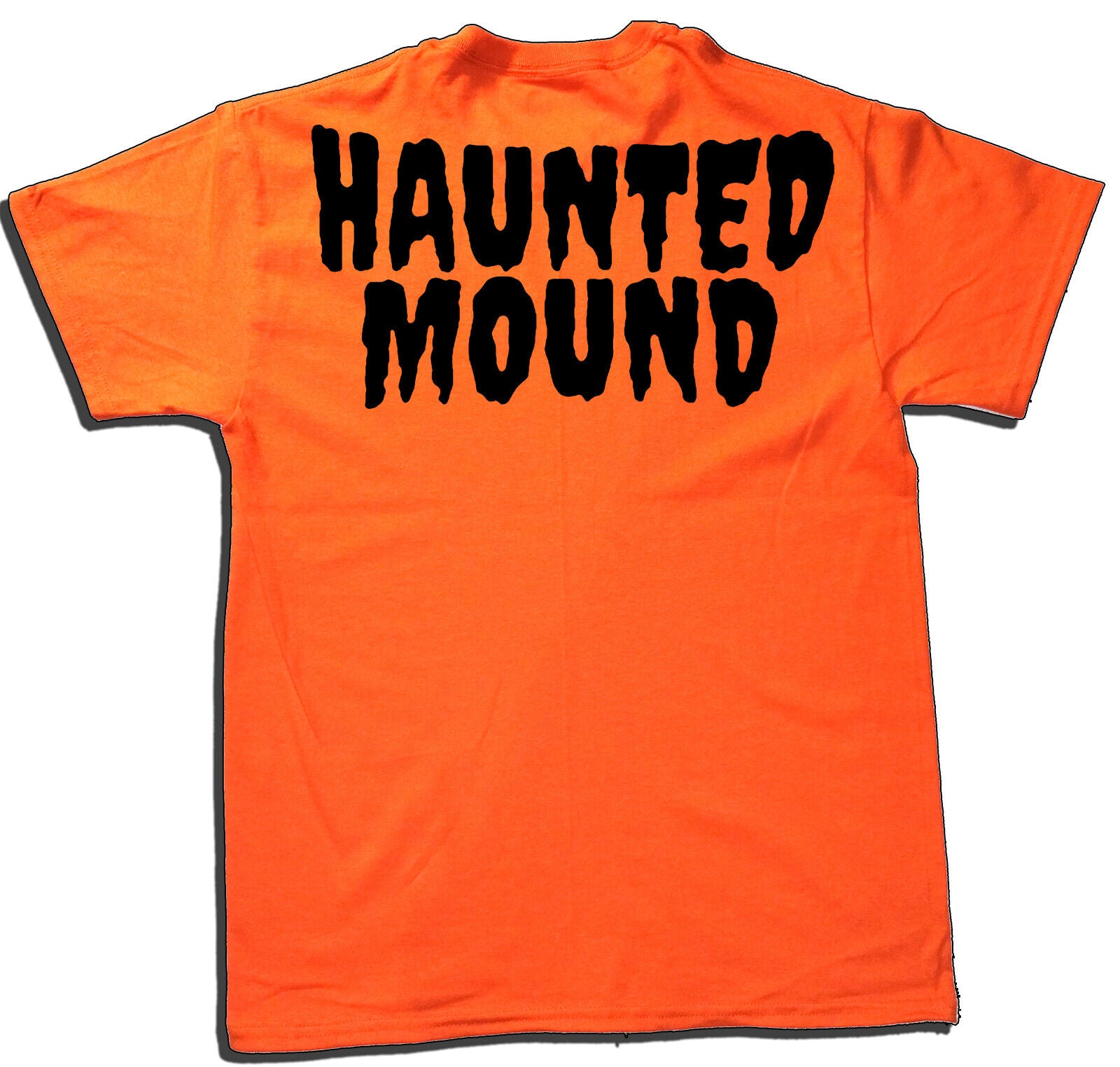 🎃HAUNTED MOUND HALLOWEEN Frown Face Logo Misfits Fiend Club Skull Pumpkin Shirt