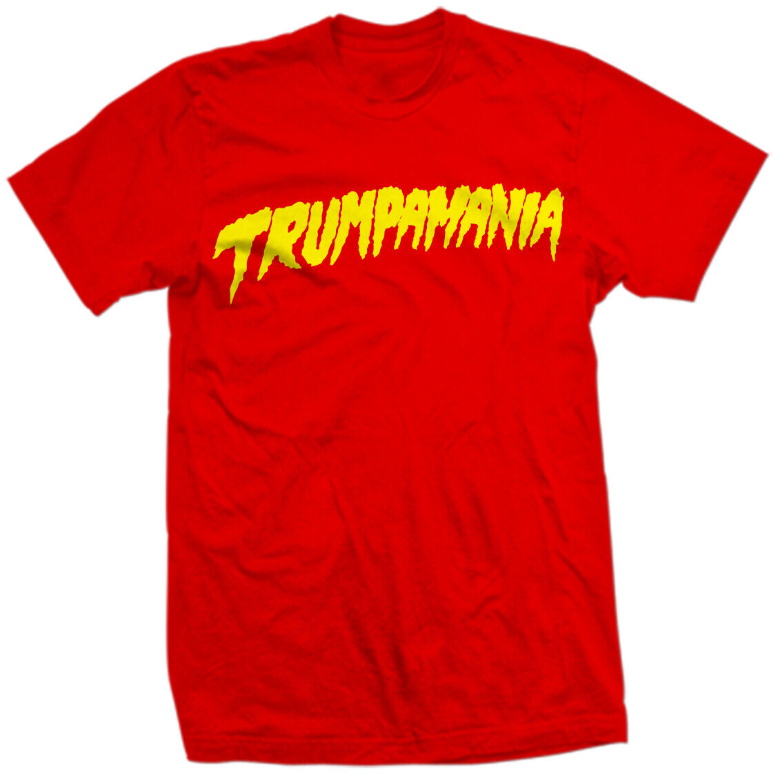 TRUMP VANCE TXT R/Y TRUMPAMANIA TRUMPMANIA HULK HOGAN HULKAMANIA WRESTLING SHIRT