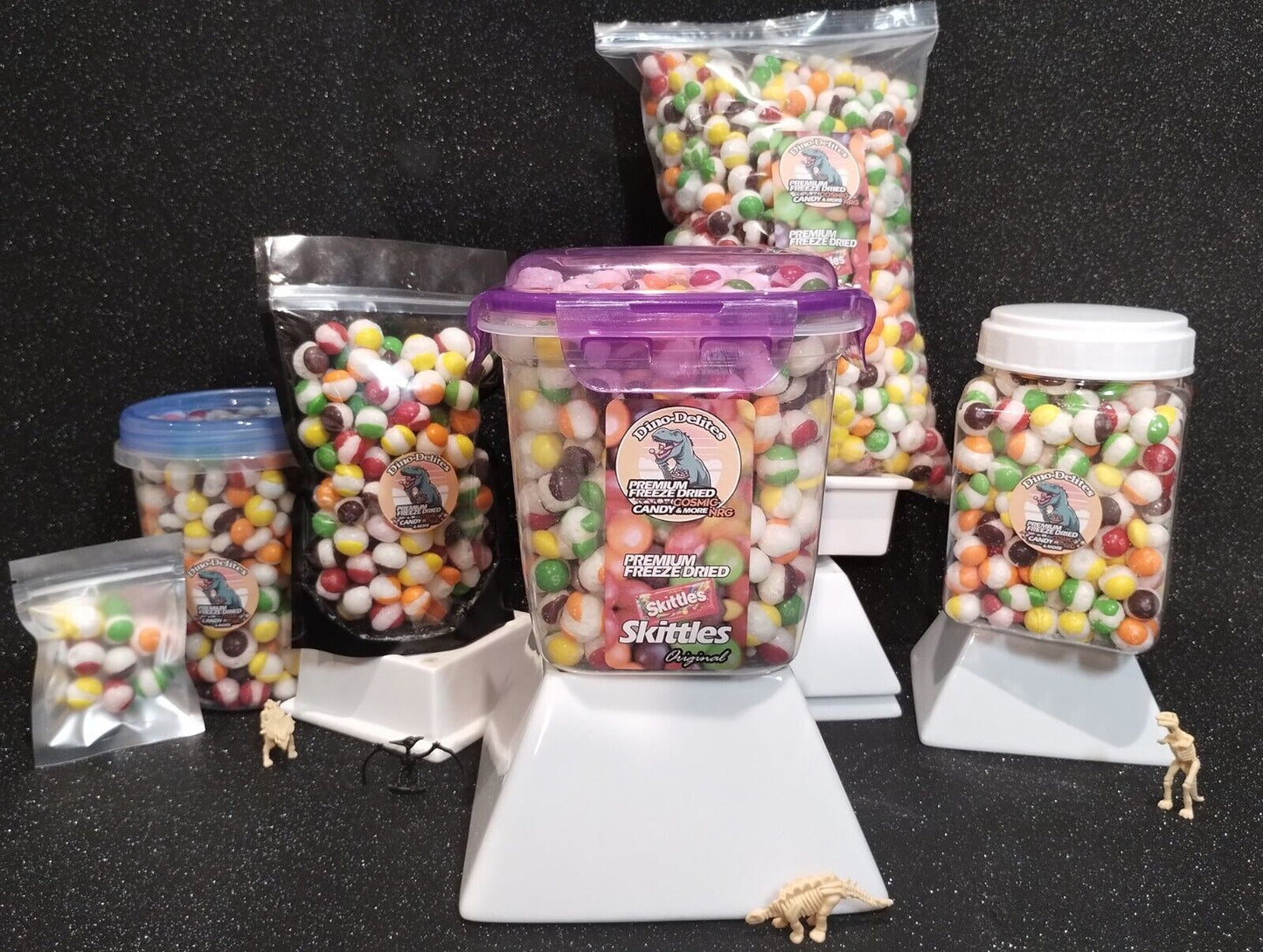 Freeze-Dried SKITTLEZ-FREE FREEZE DRIED CANDY SAMPLES EACH ORDER🦖Dino-Delites🦖