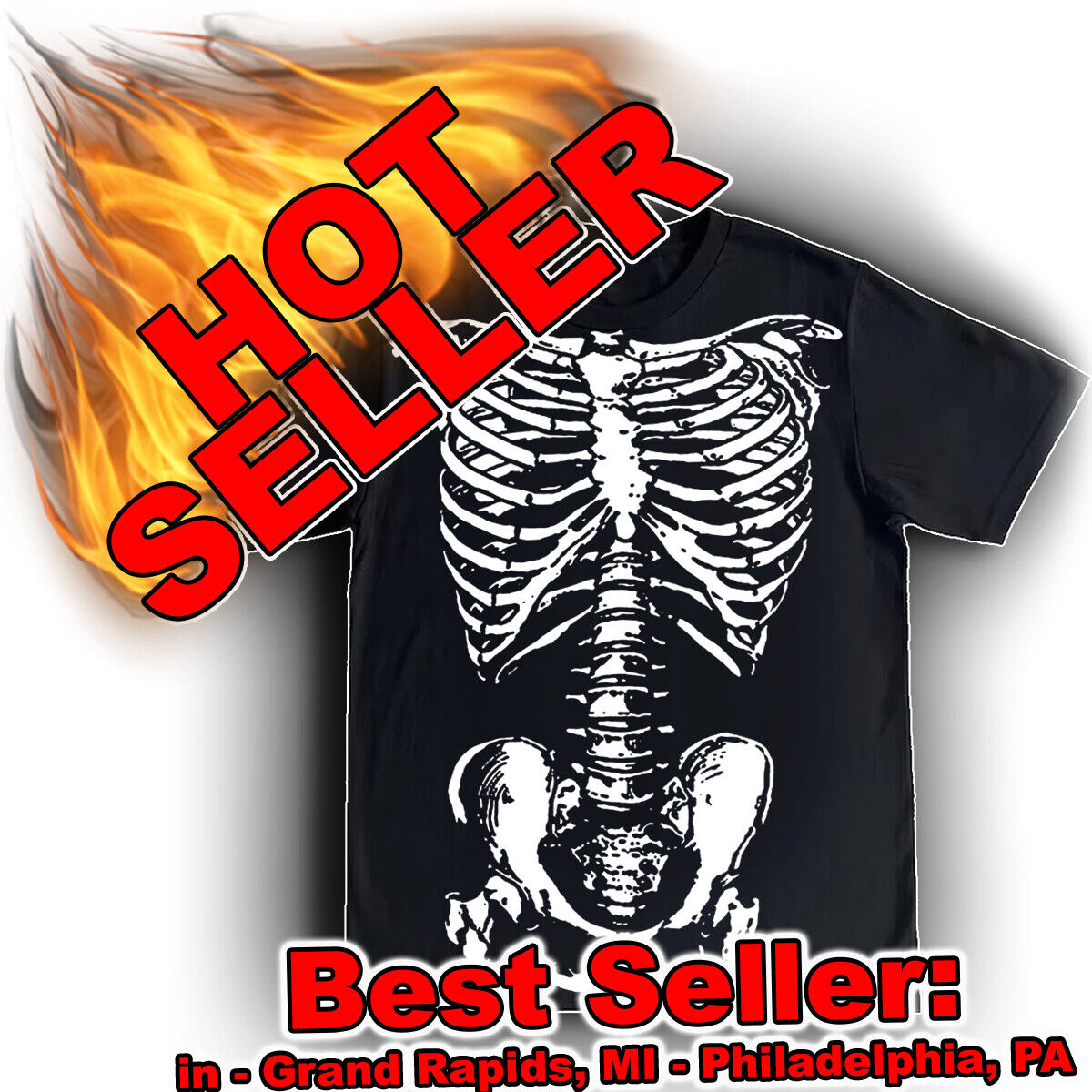 DONNIE DARKO SKELETON HALLOWEEN COSTUME skelleton trick or treat outfit SHIRT