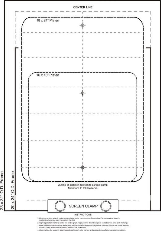 Pre-Registration Template Transparency & Exposure Calculator Screen Printing