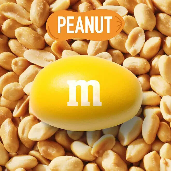 M&M'S Peanut Milk Chocolate 3LB 14oz Melts in Mount Candies Candy Bulk Jar 62 oz