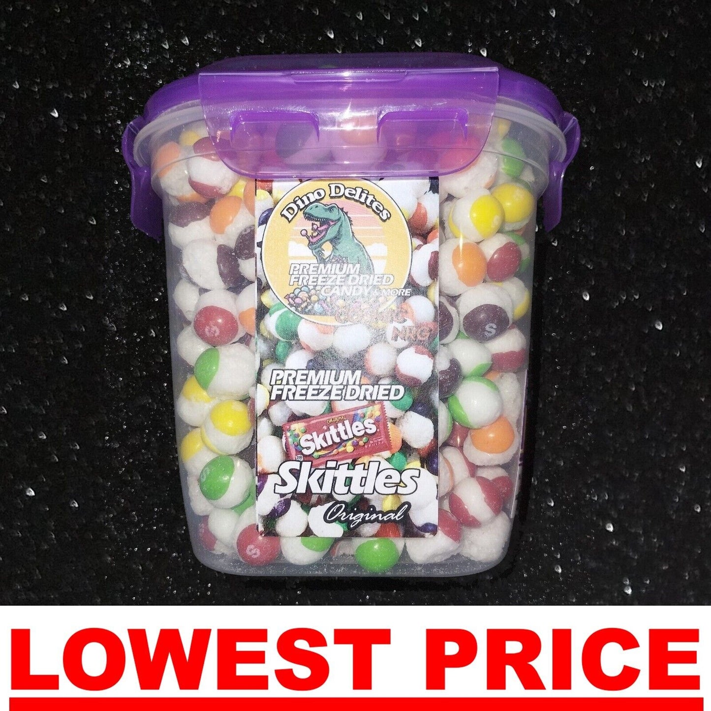 Freeze Dried PREMIUM BIG SKITTLEZ 54 Oz Original Candy Jar Ma & Pa shop Homemade