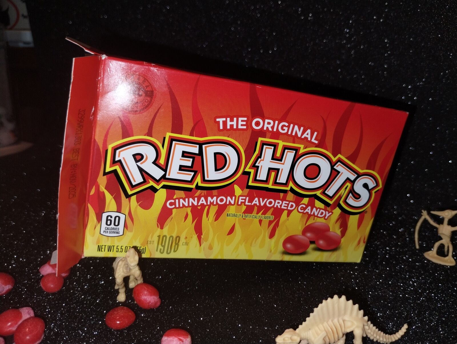 FREEZE DRIED PREMIUM RED HOTS in 5.5 Oz Original Box Candy SKITTLEZ HOT Candies