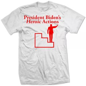 PRESIDENT BIDEN'S HEROIC ACTIONS Steps Down resigns political debate Trump SHIRT