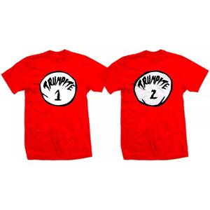 Hulk Hogan Trumpite "1 & 2" Dr Seuss Thing One & Two Matching Shirts Twins Shirt