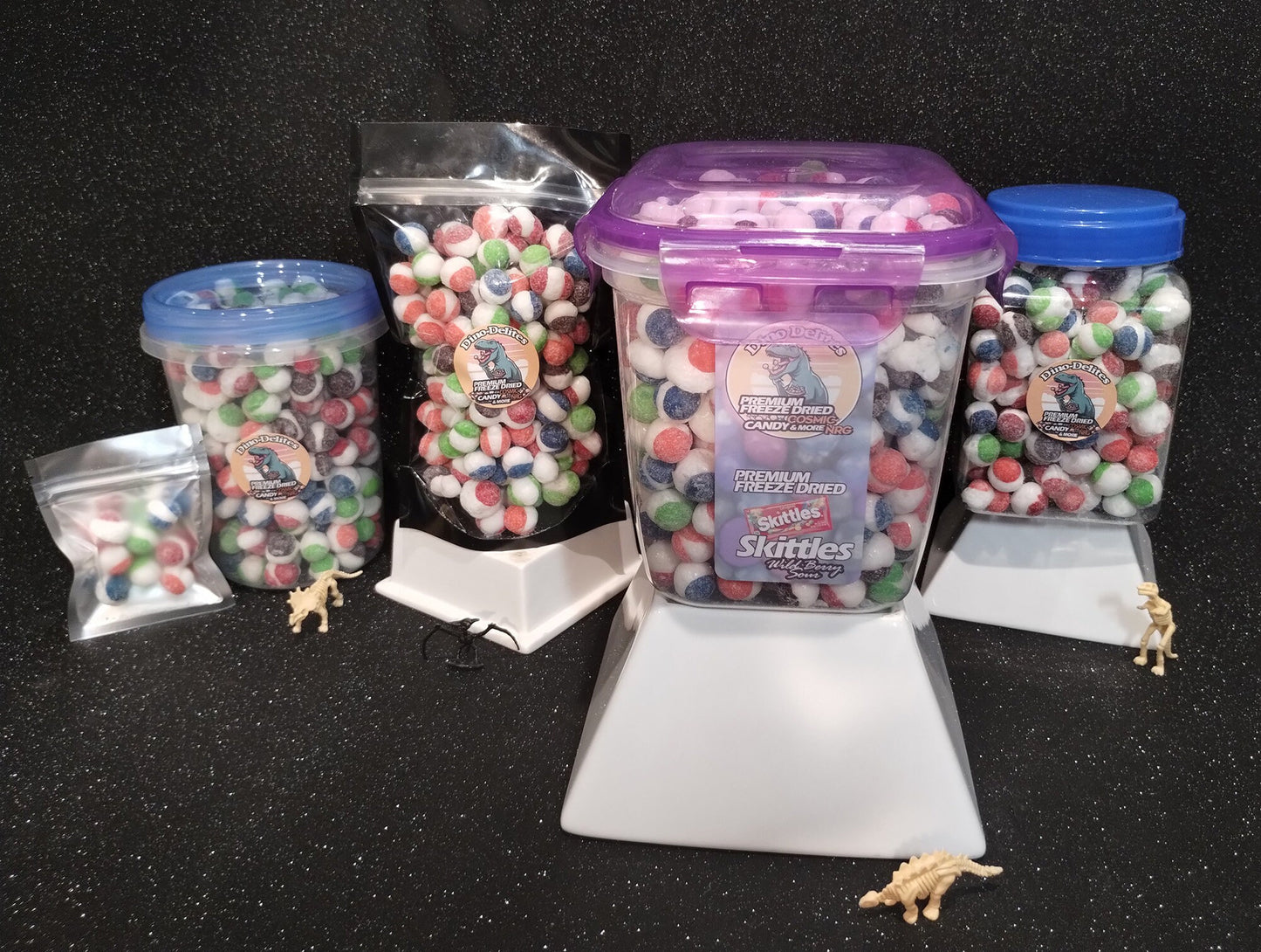 Dino-Delites Any Size! Freeze Dried SOUR WiLD BERRY Flavor SKITTLEZ 6oz 12oz 16oz 24oz 1.5 lbs 5lbs 10 Lbs - Most Delicious Crispy Crunchy