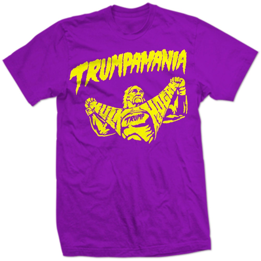 Hulk Hogan TRuMP PRESiDENTIAL TRuMPMANIA 1990s 1980s ReTRO HULK HOGAN 90s 80s vintage style mtv throwback Old School new PuRPLE SHIRT