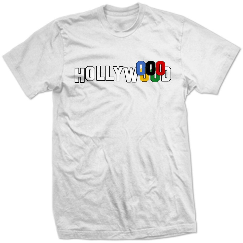 ThE HoLLYOOD SiGN LeTTeRS OLYMPC RiNGS USA Olympics CALIFoRNIA CA athlete athletes events top event Simone Biles Tom Cruise Graphic SHiRT