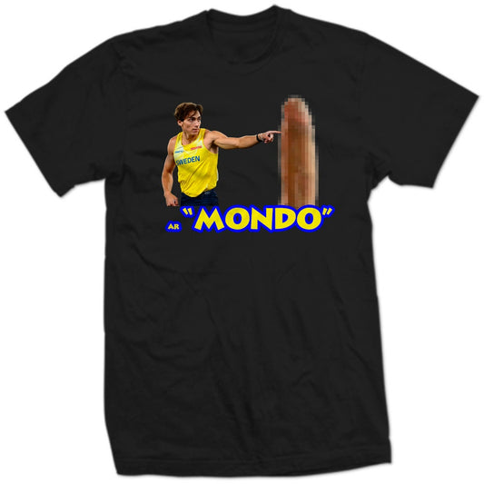 Armand "MONDO" Duplantis POINTiNG at Huge PENIS Giant EReCT CoCK OLYMPICS Pole Vaulting Vault Big Weiner Excited Screaming Gold Funny SHiRT