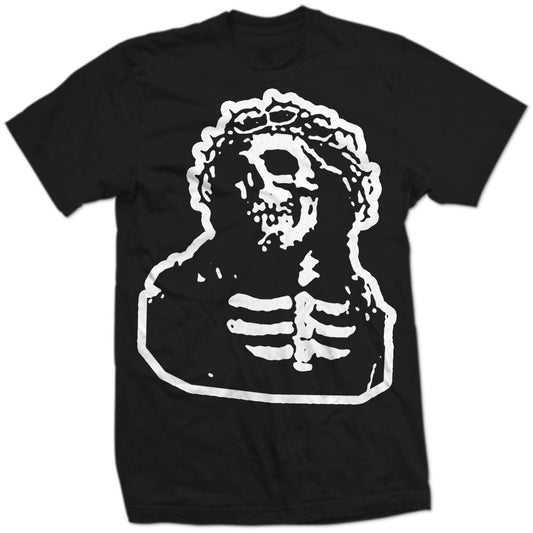 JESUS Skeleton Crown of Thorns DONNIE DaRkO bw Halloween & Bones Costume Skull Suit Rock n Roll Frank Party BW Top Cult Classic Film SHiRT