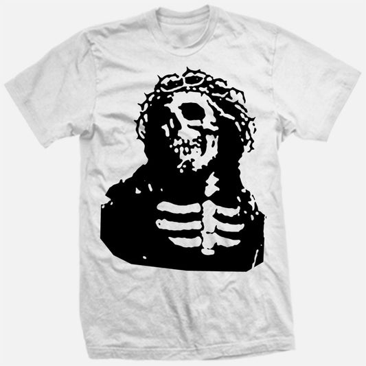 JESUS Skeleton Crown of Thorns DONNIE DaRkO bw Halloween & Bones Costume Skull Suit Rock n Roll Frank Party wb Top Cult Classic Film SHiRT