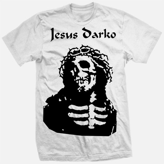 JESUS DARKO DONNIE DaRkO wb Halloween Skeleton & Bones Costume Skull Suit Rabbit Frank Party School Crown of Thorns Cult Classic Film SHiRT