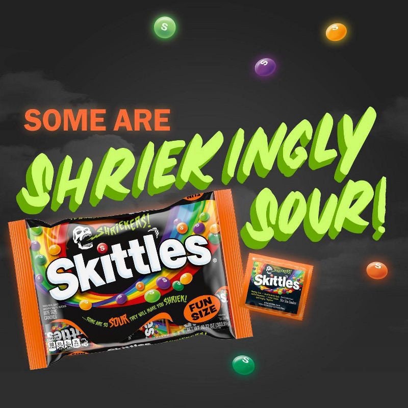 PREMIUM Halloween SHRIEKERS SKITTLEZ Freeze Dried Bulk Original Candy 54oz Jar Crispy Flavorful Bursting With Flavor Best Sour Shreikers