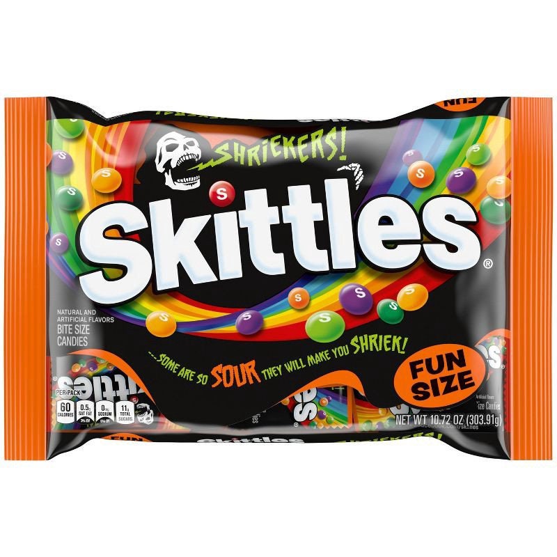 PREMIUM Halloween SHRIEKERS SKITTLEZ Freeze Dried Bulk Original Candy 54oz Jar Crispy Flavorful Bursting With Flavor Best Sour Shreikers